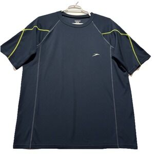 Speedo Short Sleeve‎ Swim Tee Shirt Men's Size XXL Navy UV Block Athletic